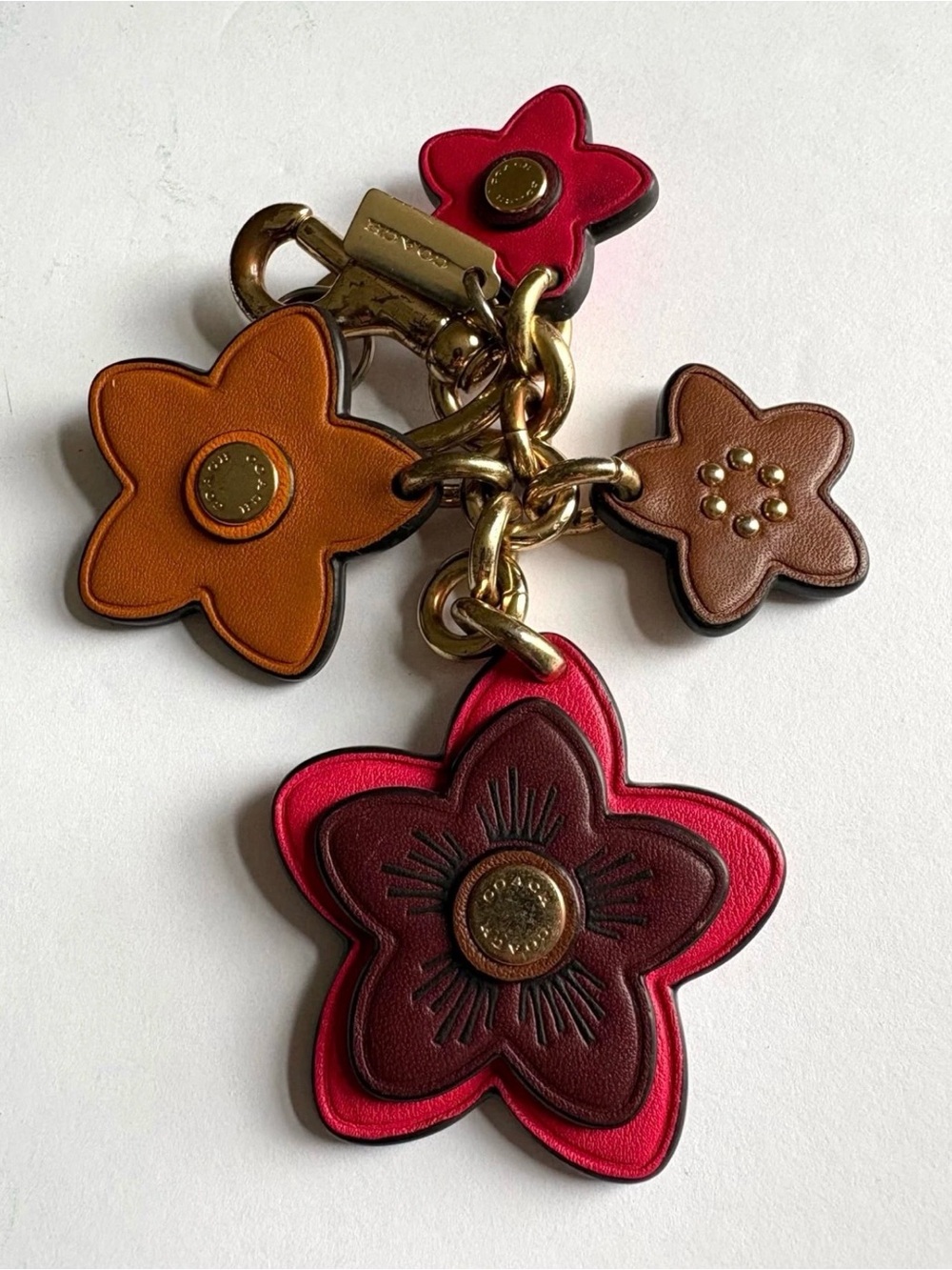 COACH Flower Motif Leather Bag
Charm Keychain Pink Brown
Orange, Fob, rare - Picture 5 of 16